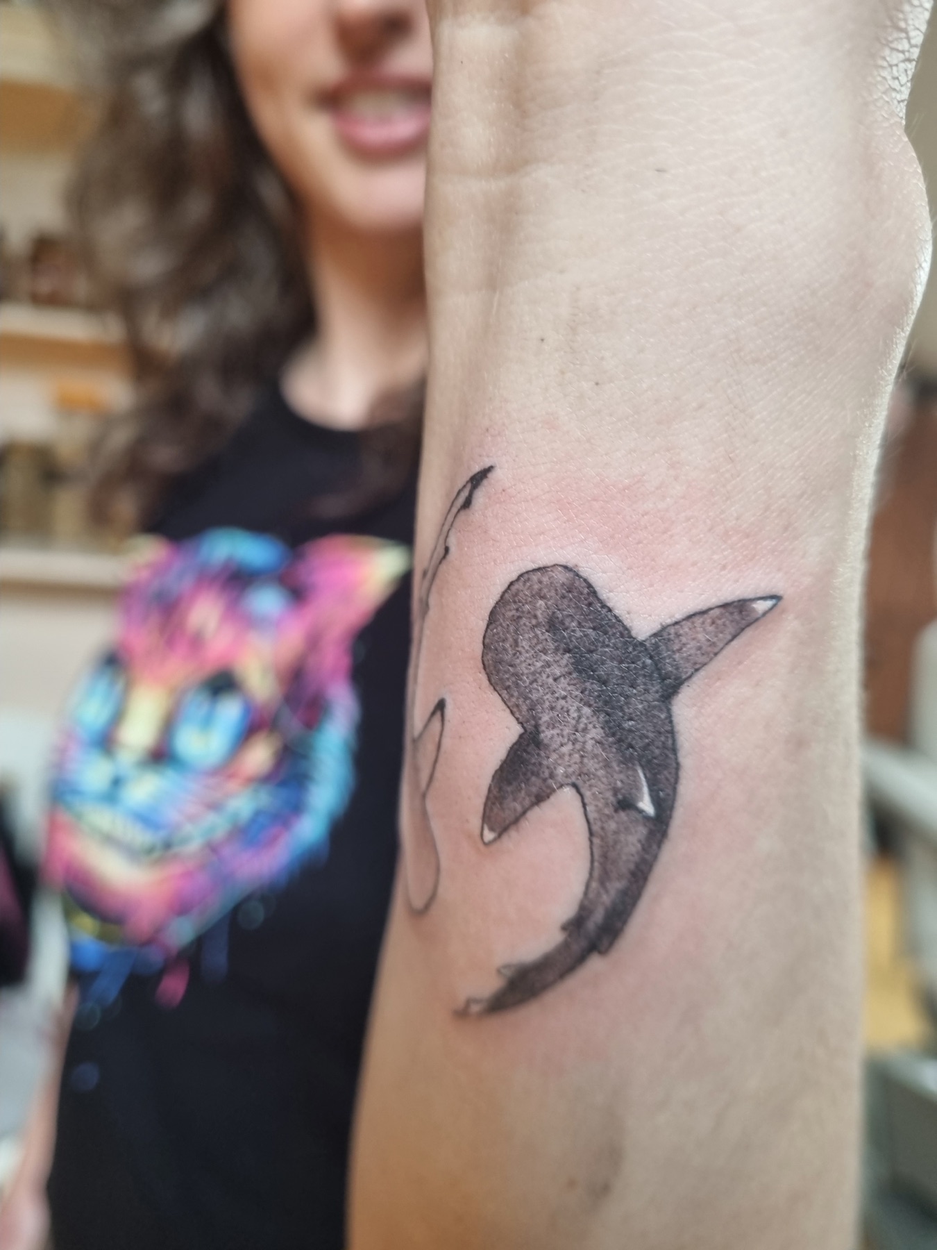 Small shark tattoo